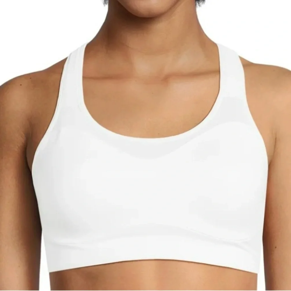 Avia White Performance Sports Bra with Criss-Cross Straps - Picture 2 of 5